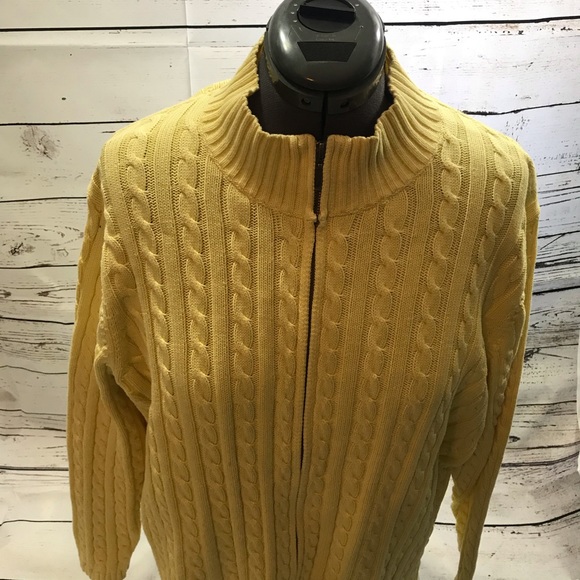 Sweaters - Double LMixed-Cable Sweater, Zip-Front Cardigan